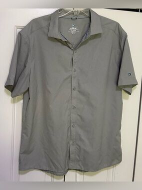 Kuhl Mens XL Gray Polyester Button Front Shirt